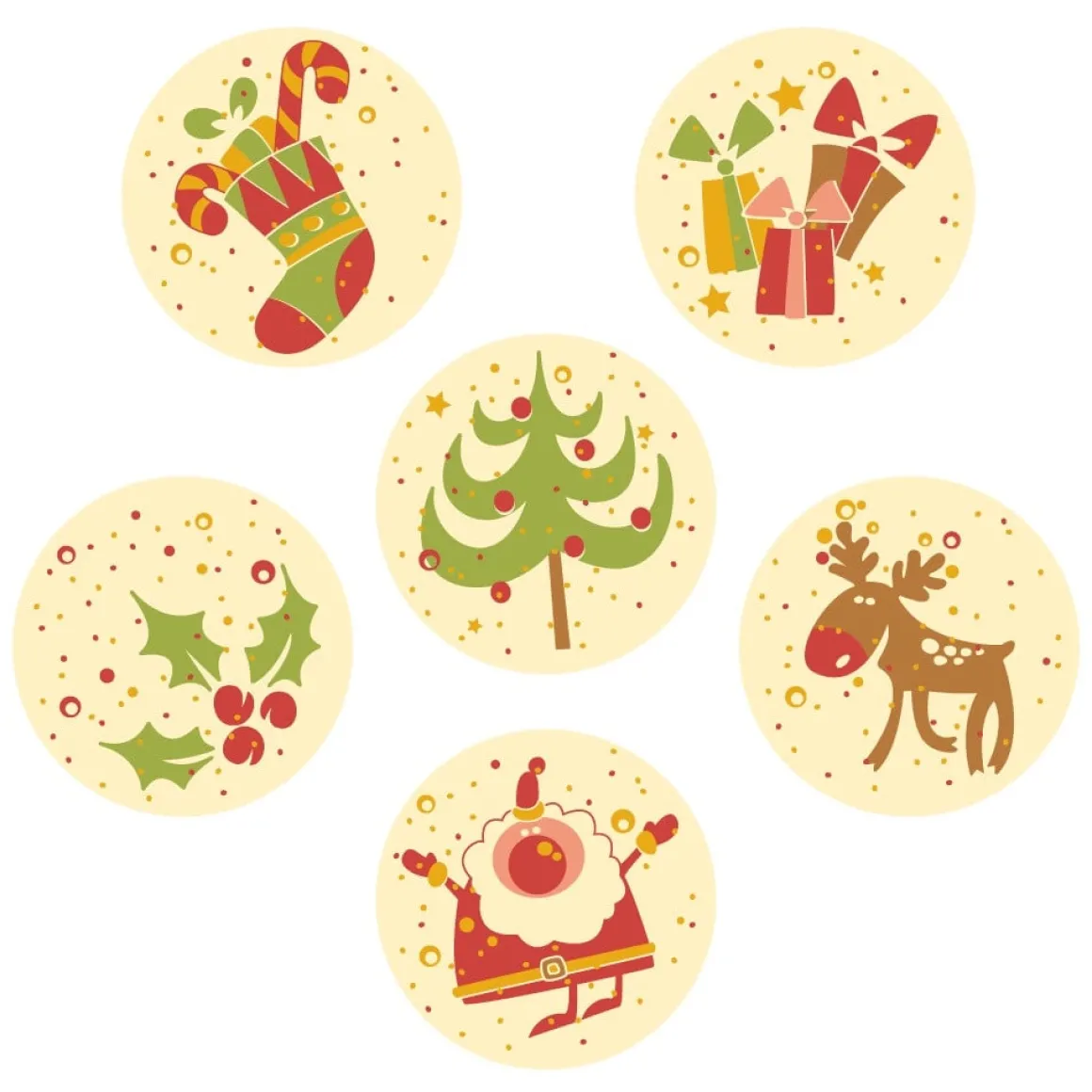 Callebaut Chocoladedecoratie Kerst Rond Ass. 252st