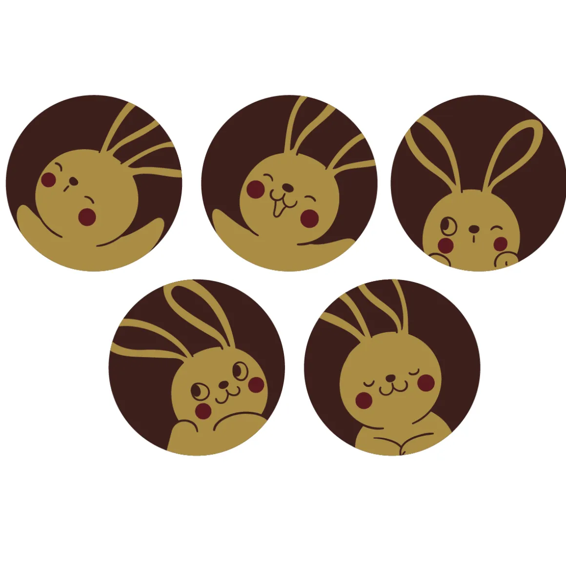 Callebaut Chocoladedecoratie Konijn Serie 252st.**