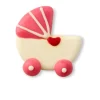 Callebaut Chocoladedecoratie Kinderwagen Roze 90st