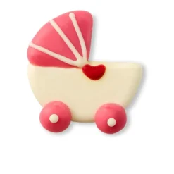Callebaut Chocoladedecoratie Kinderwagen Roze 90st
