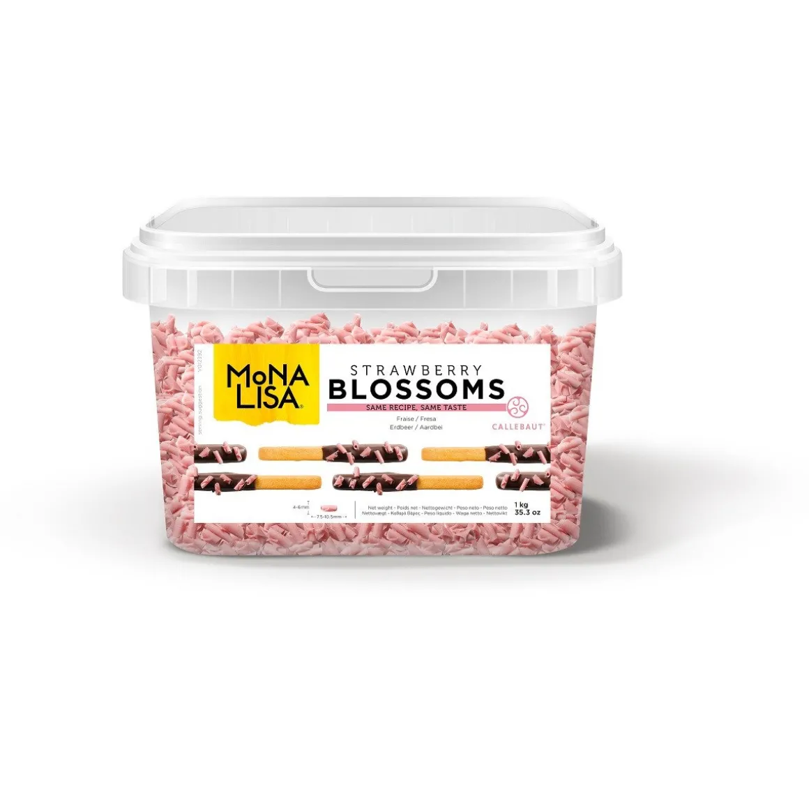 Callebaut Chocoladekrullen klein Aardbei 1kg