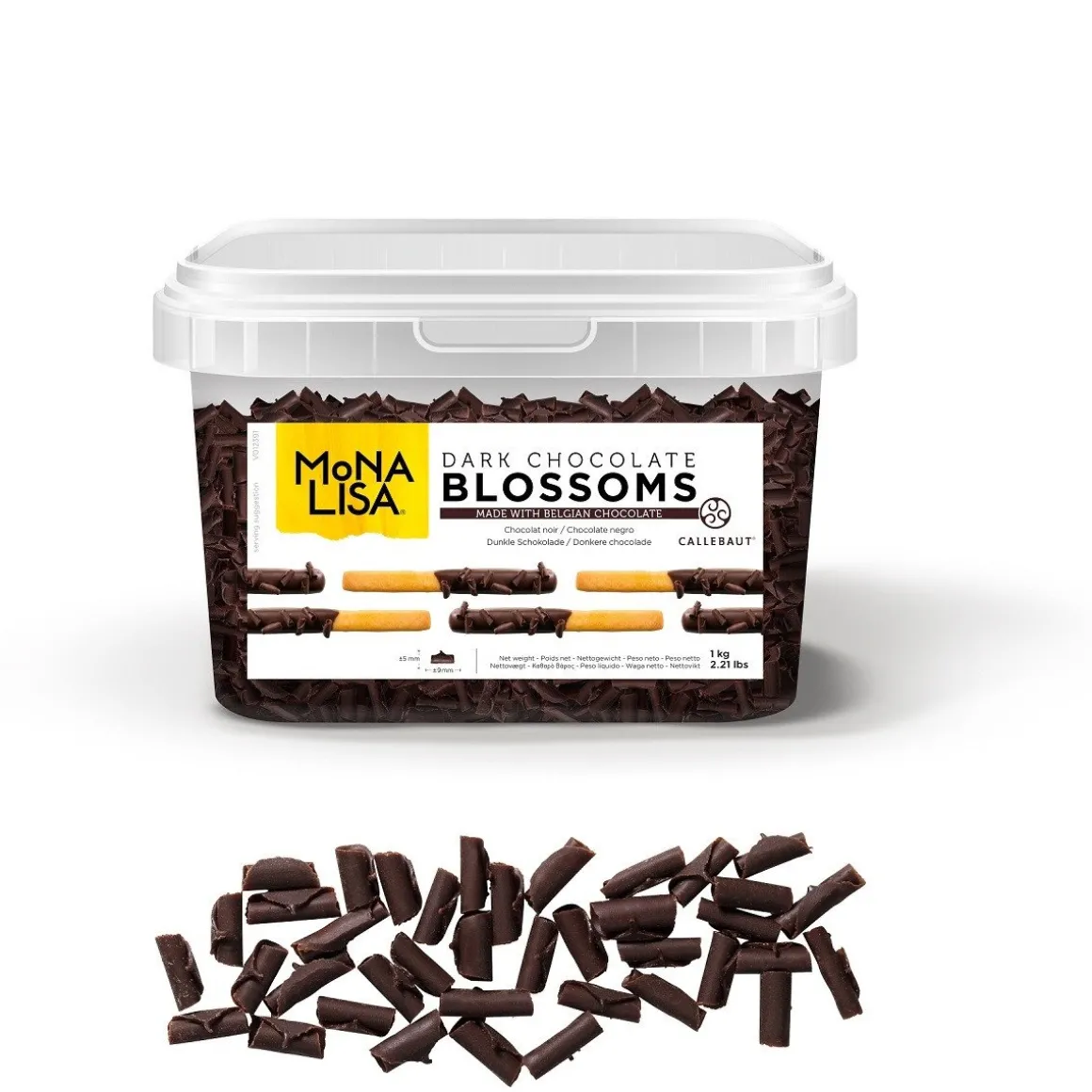 Callebaut Chocoladekrullen klein Puur 1kg