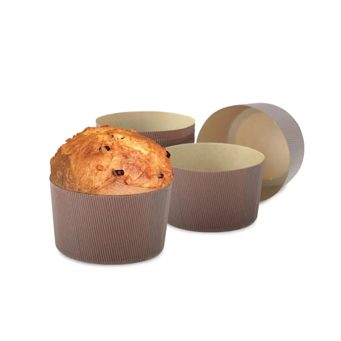 Canasta/Panettone Bakvorm Ø15x11(h) cm 5 stuks
