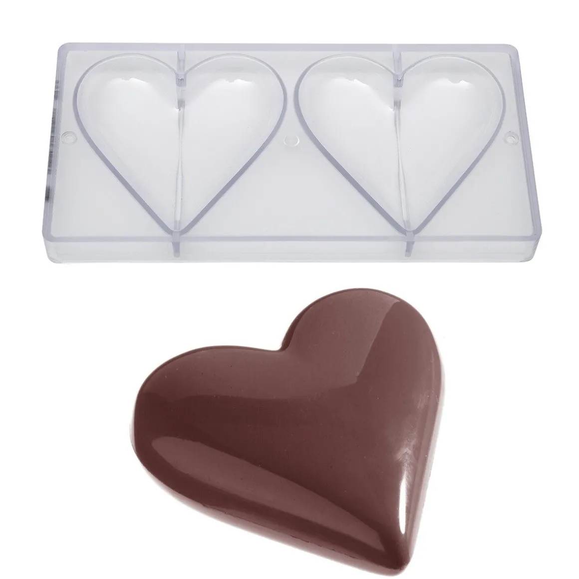 Chocolade Holvorm Chocolate World Hart (2x) 119x104x23mm