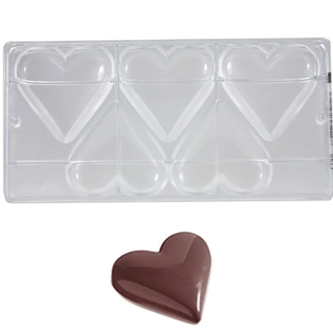 Chocolade Holvorm Chocolate World Hart (5x) 80x69x16 mm