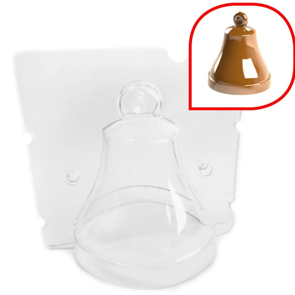 Chocolade Holvorm Klok 9,5cm