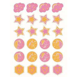 Chocoladedecoratie Happy Unicorns Ø3cm 24st.