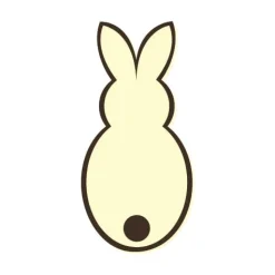 Chocoladedecoratie Konijn Wit 196 stuks**