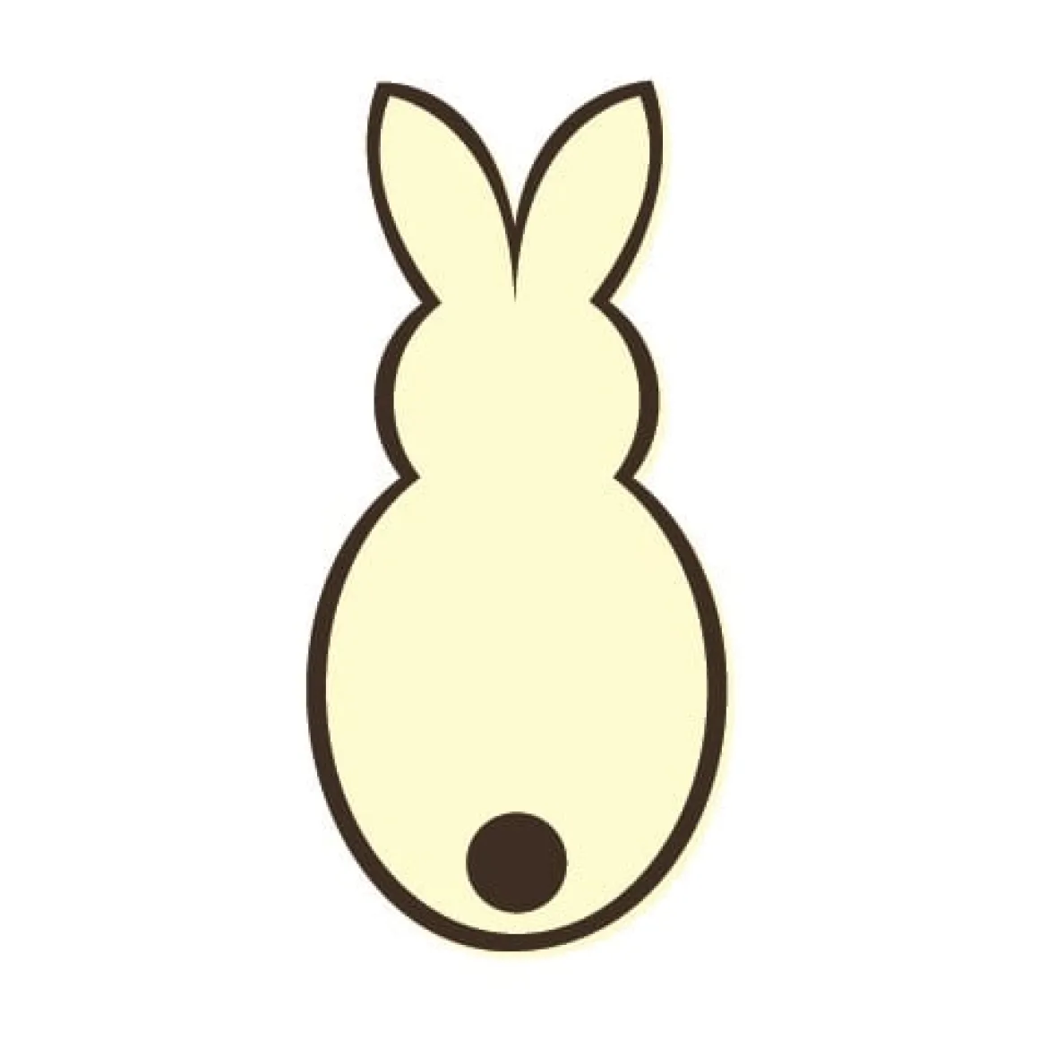 Chocoladedecoratie Konijn Wit 196 stuks**