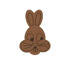 Chocoladedecoratie Paashaas Bruin 140 stuks**