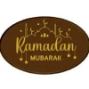 Chocoladedecoratie Ramadan Mubarak Ovaal 3,4x5,5cm 30st.