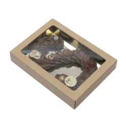 Chocoladeletterdoos GK7 Kraft / Goud 3st