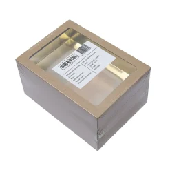 Chocoladeletterdoos GK7 Kraft / Goud 3st