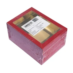 Chocoladeletterdoos GK7 Rood / Goud 3st