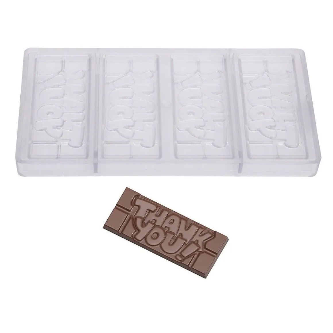 Chocolademal Chocolate World Tablet Thank You (4x) 118x50mm