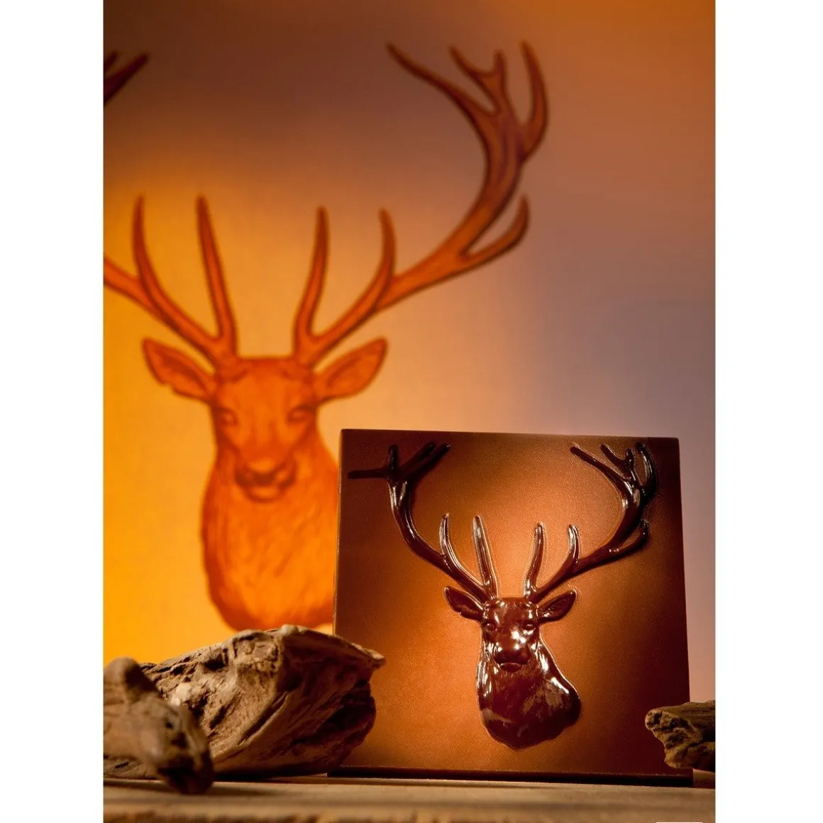 Chocolademal Chocolate World Tablet Hert (2x) 8,5x8,5cm