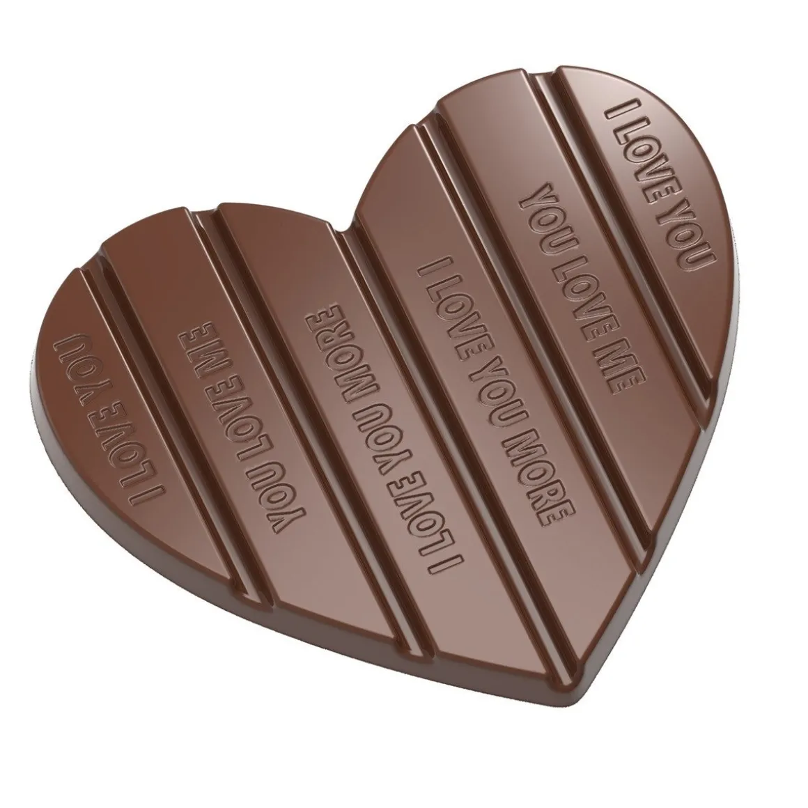 Chocolademal Chocolate World Tablet Hart (2x) 125x110x10mm