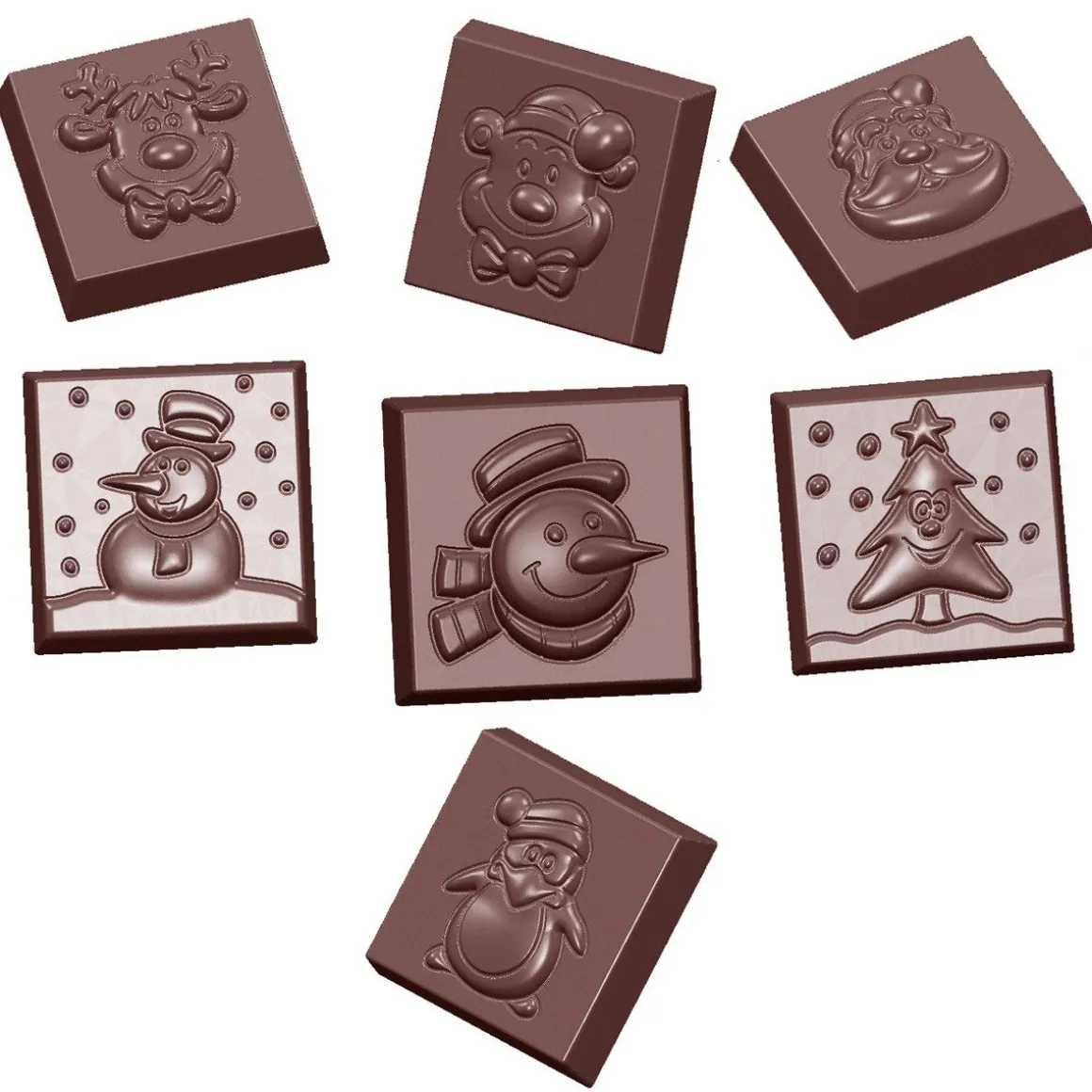 Chocolademal Chocolate World Kerst Ass. (21x) 31x10mm
