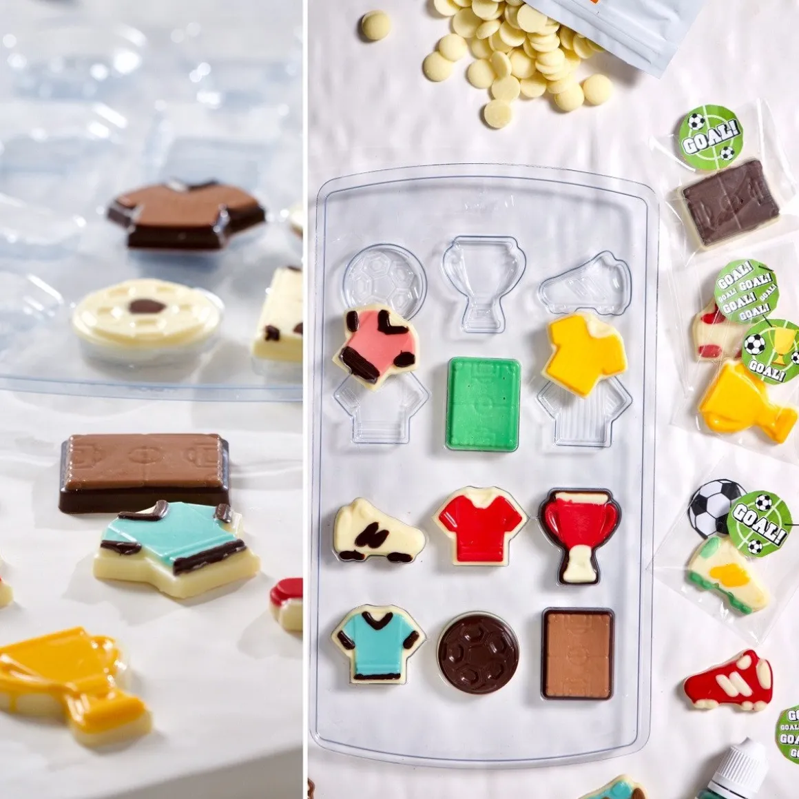 Chocolademal Kit Voetbal (12) (Incl. zakjes en stickers)