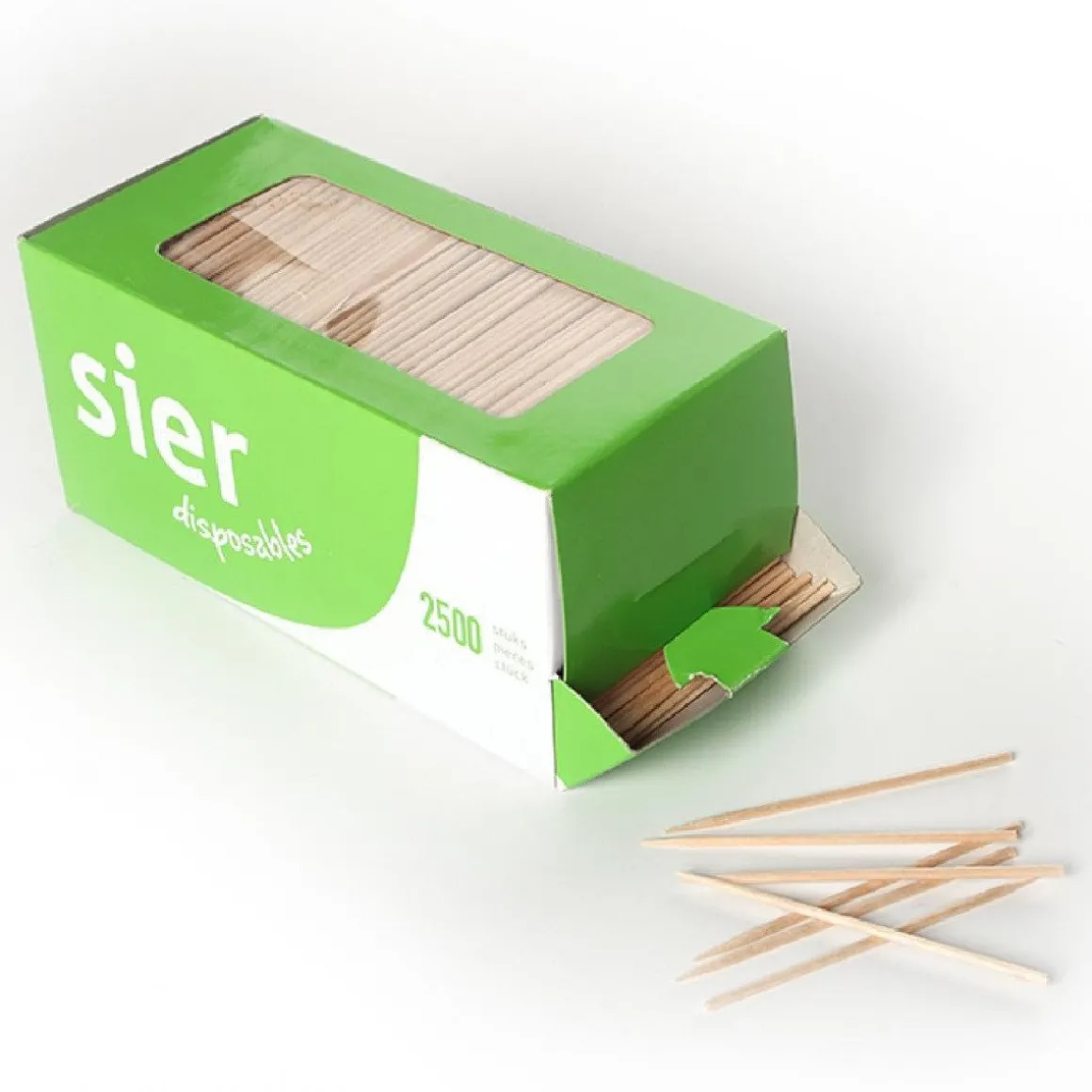 Cocktailprikker Hout Ø2mm/6,5cm 2500st.