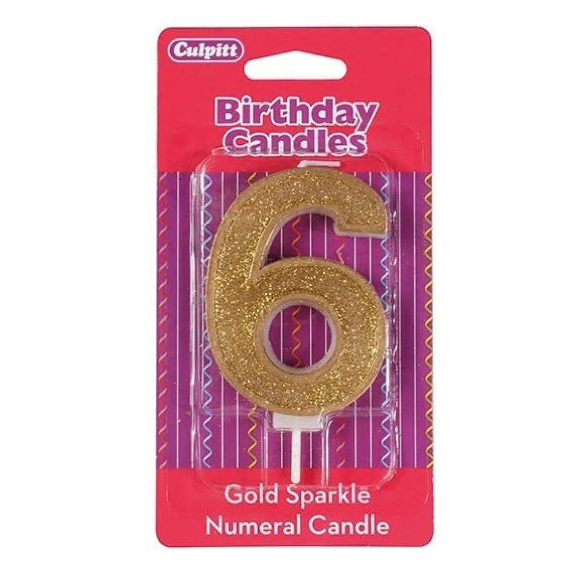 Culpitt Cijferkaars #6 Goud met Glitter