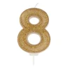 Culpitt Cijferkaars #8 Goud met Glitter