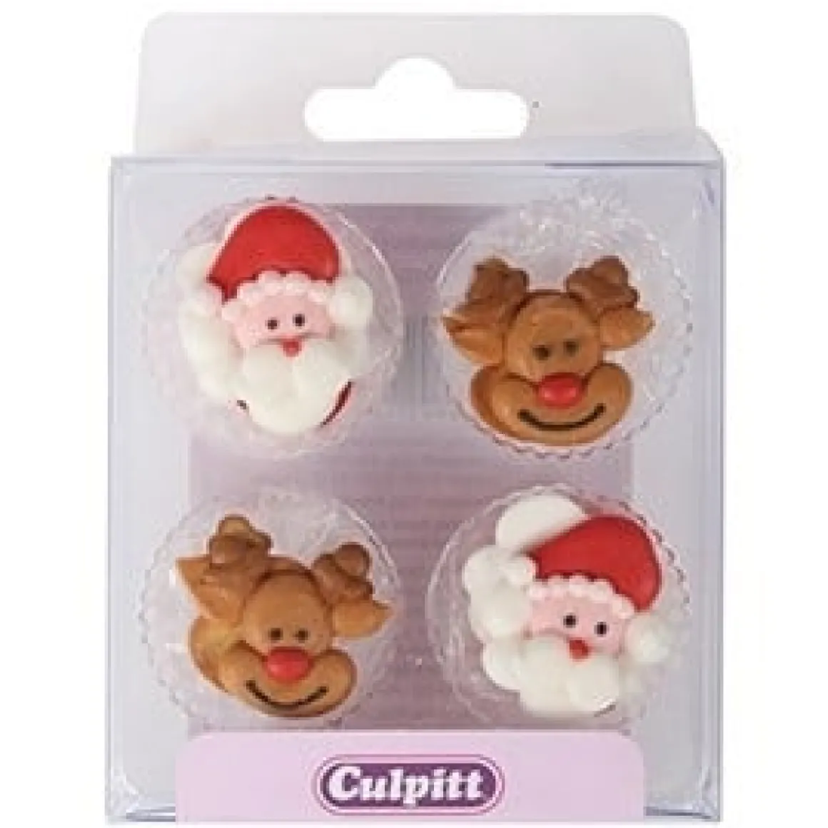 Culpitt Suikerdecoratie Santa & Rudolph 12st.