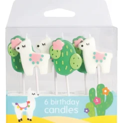 Culpitt Taartkaarsjes Lama en Cactus 6st.