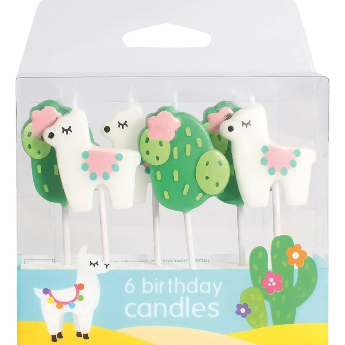 Culpitt Taartkaarsjes Lama en Cactus 6st.