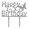 Culpitt Taarttopper Acryl Happy Birthday Zilver 150x85mm