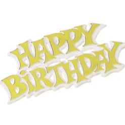 Culpitt Taarttopper Happy Birthday Goud 7,5cm 50st.
