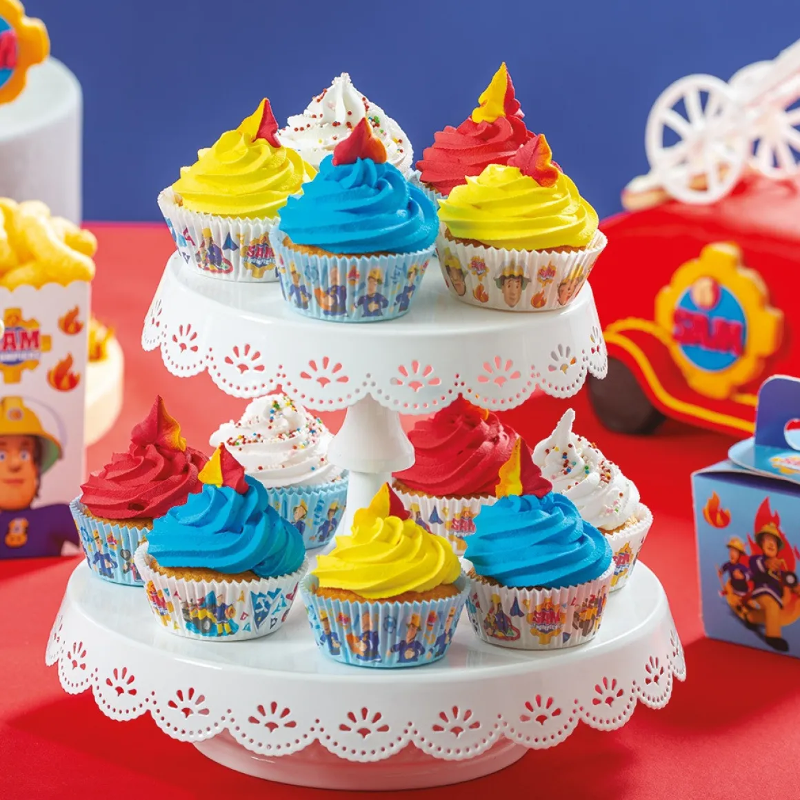 Cupcake Vormpjes Brandweerman Sam #1 Ø50x32(h)mm 36 stuks