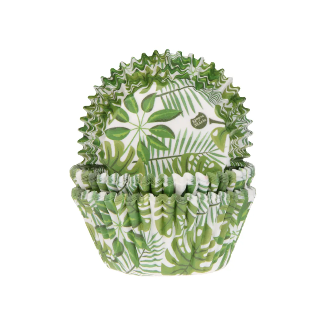 Cupcake Vormpjes HoM Bladeren Groen 50x33mm. 50st.