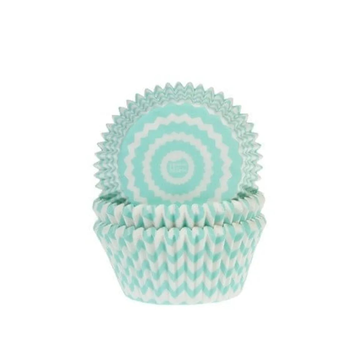 Cupcake Vormpjes HoM Chevron Mint Groen 50x33mm. 50st.**