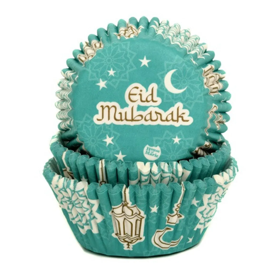 Cupcake Vormpjes HoM Eid Mubarak 50x33mm. 50st.