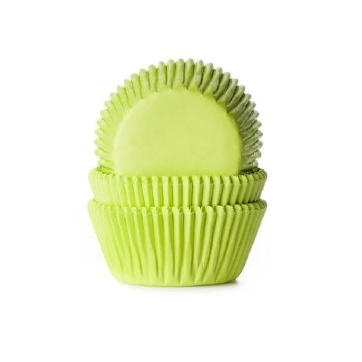 Cupcake Vormpjes HoM Lime Groen 50x33mm. 50st.