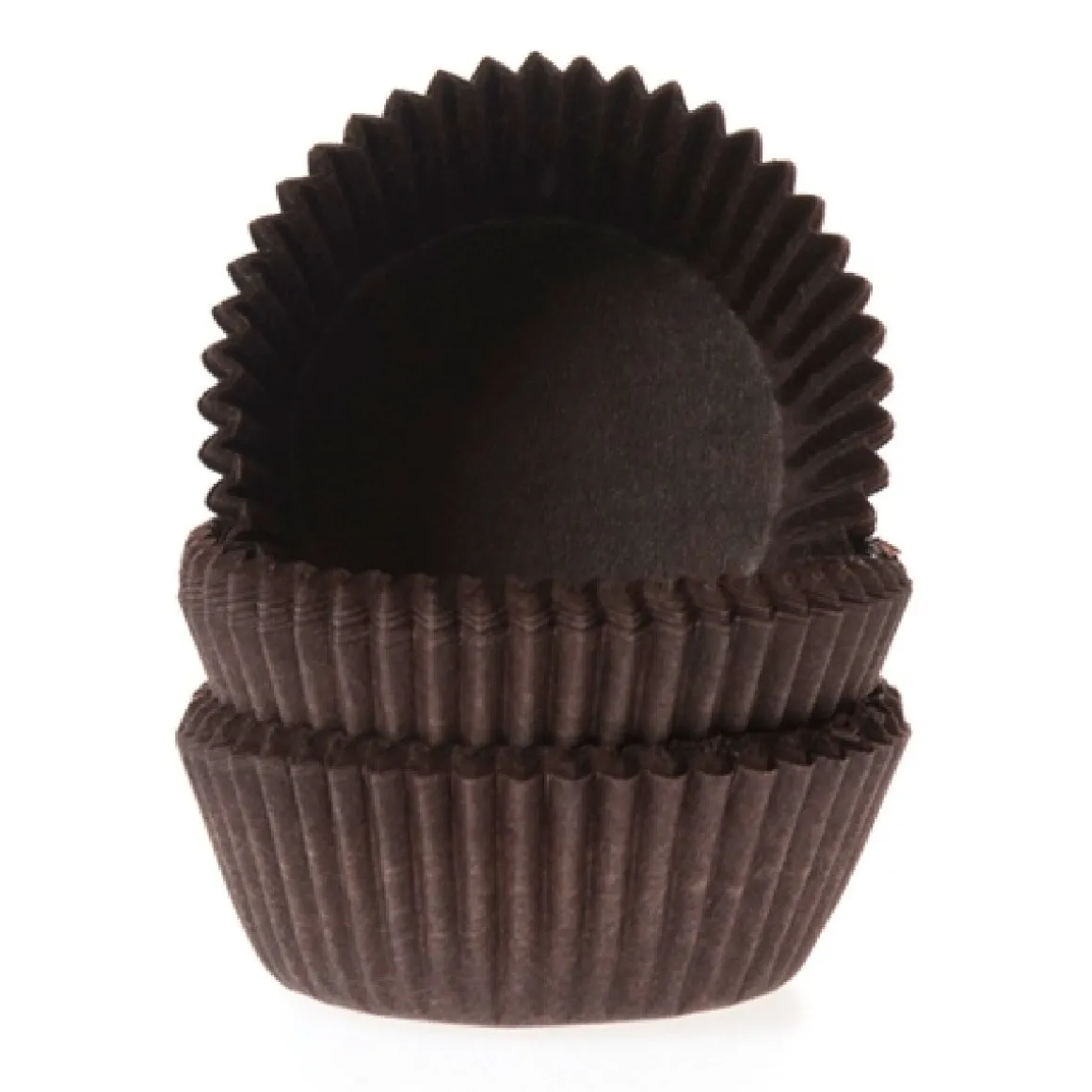 Cupcake Vormpjes HoM MINI Bruin 35x23mm. 500st.