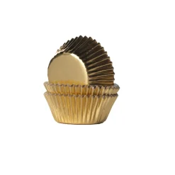 Cupcake Vormpjes HoM MINI Folie Goud 35x21mm. 36st.