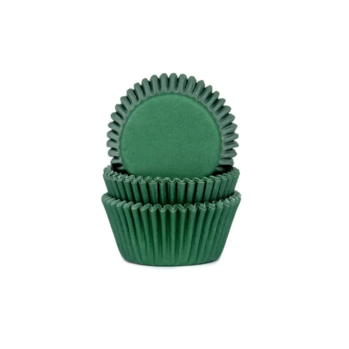 Cupcake Vormpjes HoM MINI Donker Groen 35x23mm. 60st.