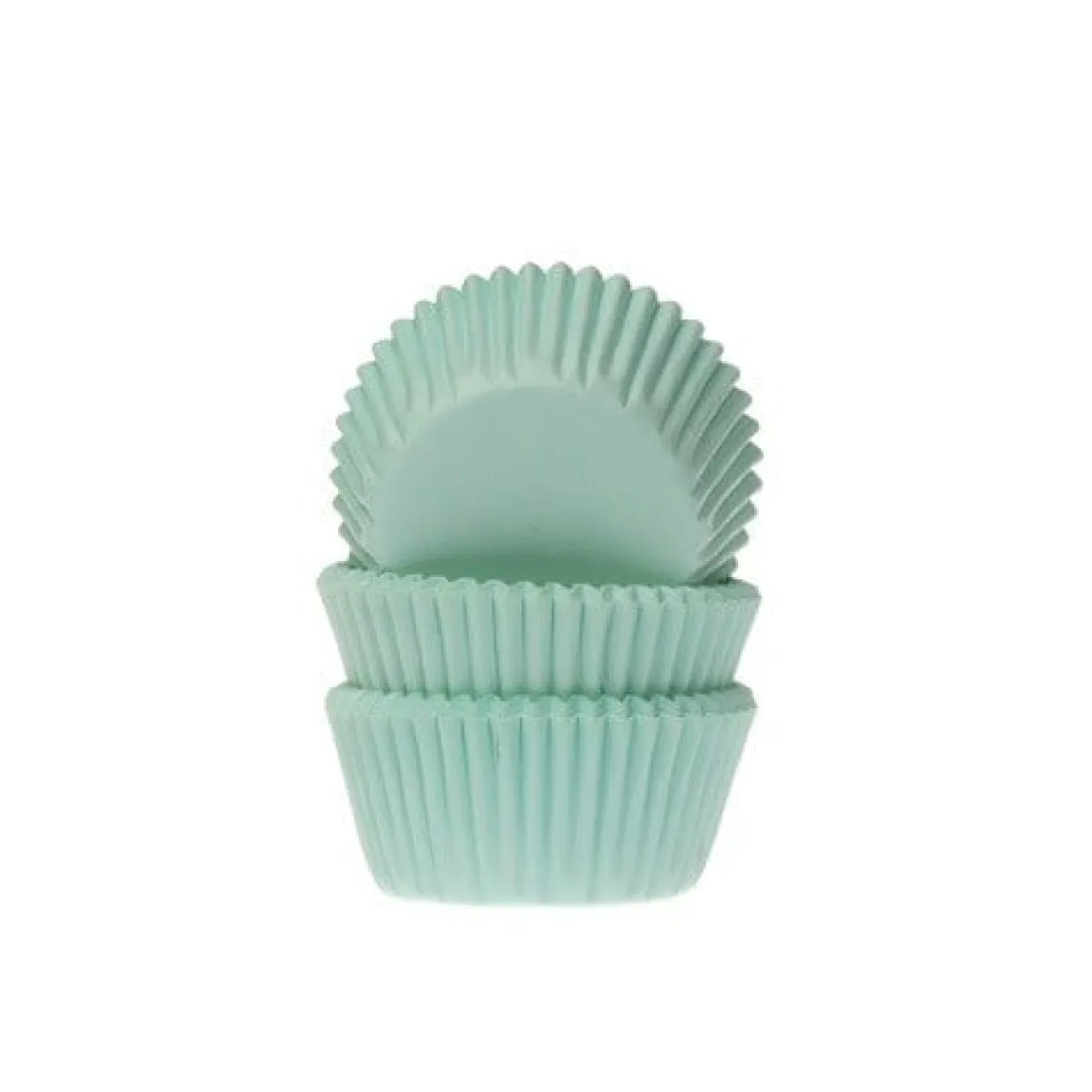 Cupcake Vormpjes HoM MINI Mint Groen 35x23mm. 60 st.