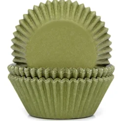 Cupcake Vormpjes HoM Mosgroen 50x33mm. 50st.
