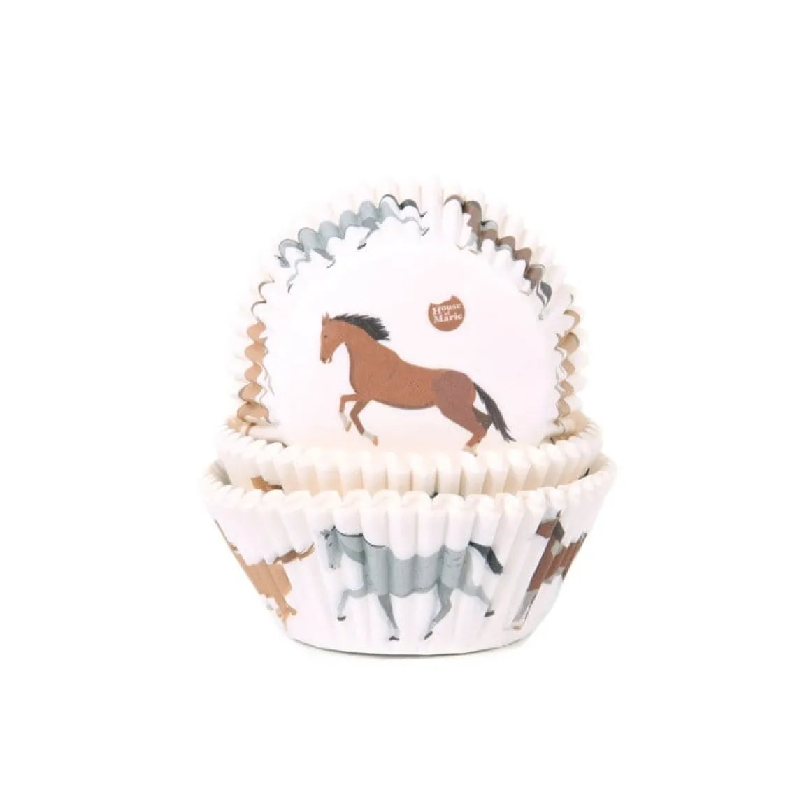 Cupcake Vormpjes HoM Paarden 50x33mm. 50st.