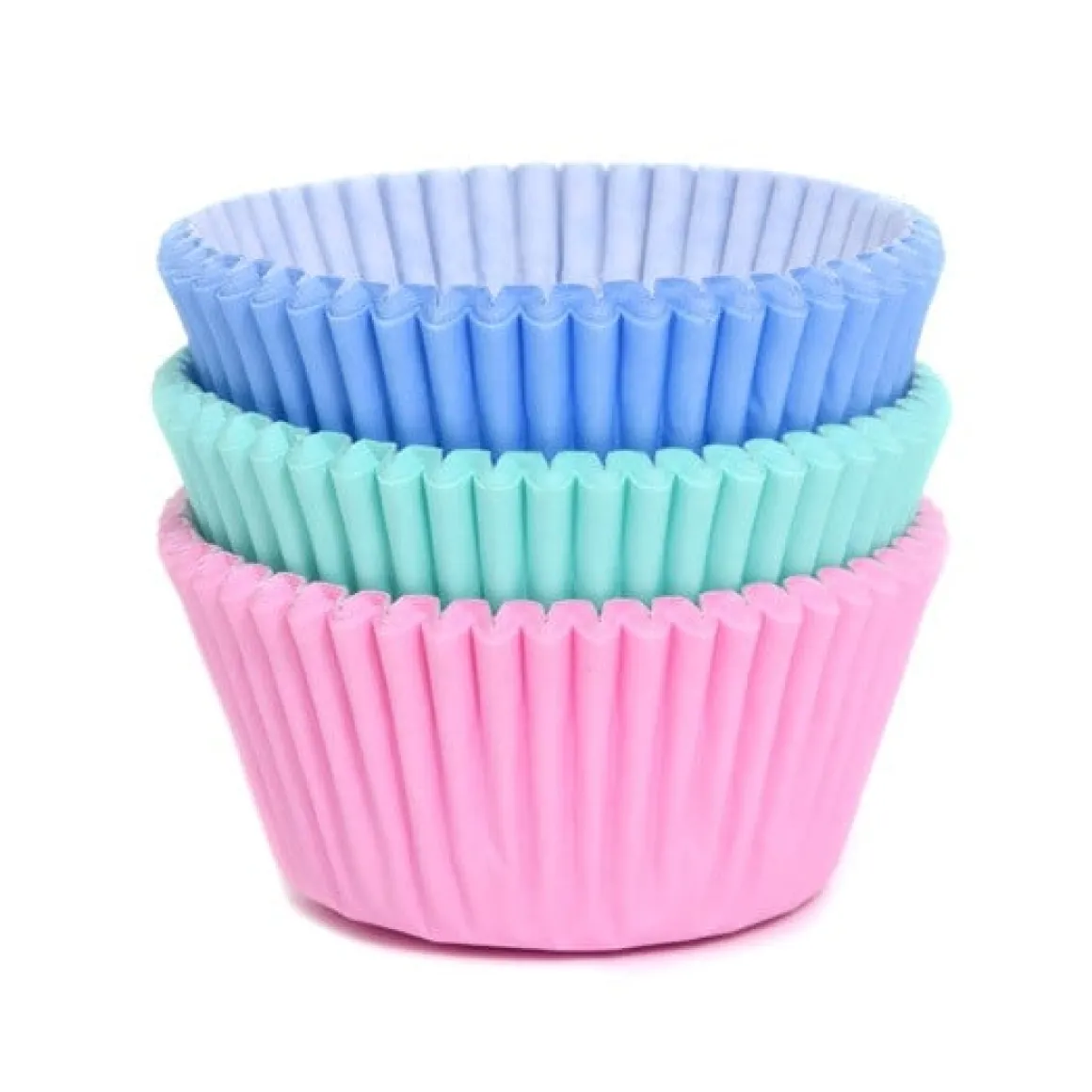 Cupcake Vormpjes HoM Pastel Assortiment 50x33mm. 75st.
