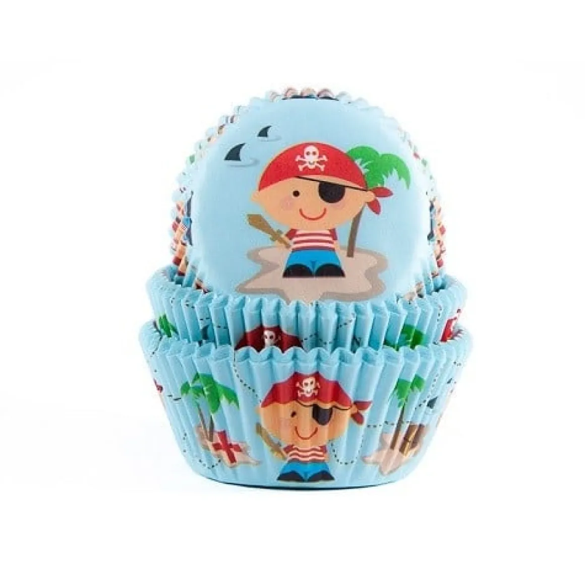 Cupcake Vormpjes HoM Piraat 50x33mm. 50st.
