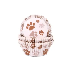Cupcake Vormpjes HoM Pootafdruk Bruin 50x33mm. 50st.