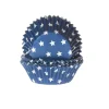 Cupcake Vormpjes HoM Sterren Blauw 50x33mm. 50st.