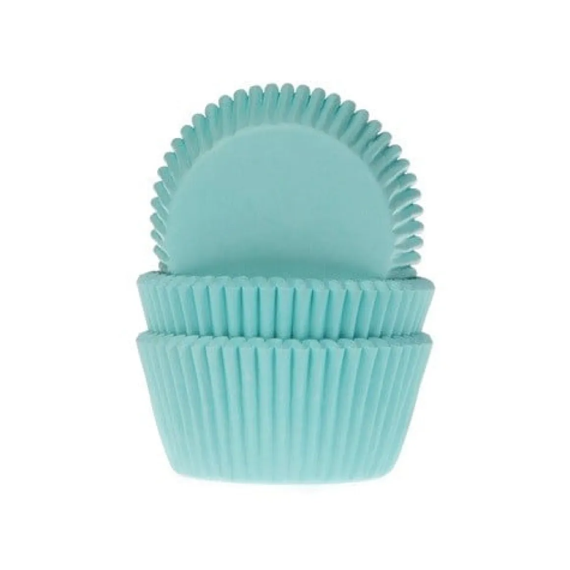 Cupcake Vormpjes HoM Turquoise 50x33mm. 50st.