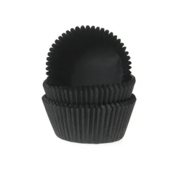Cupcake Vormpjes HoM Zwart 50x33mm. 50st.