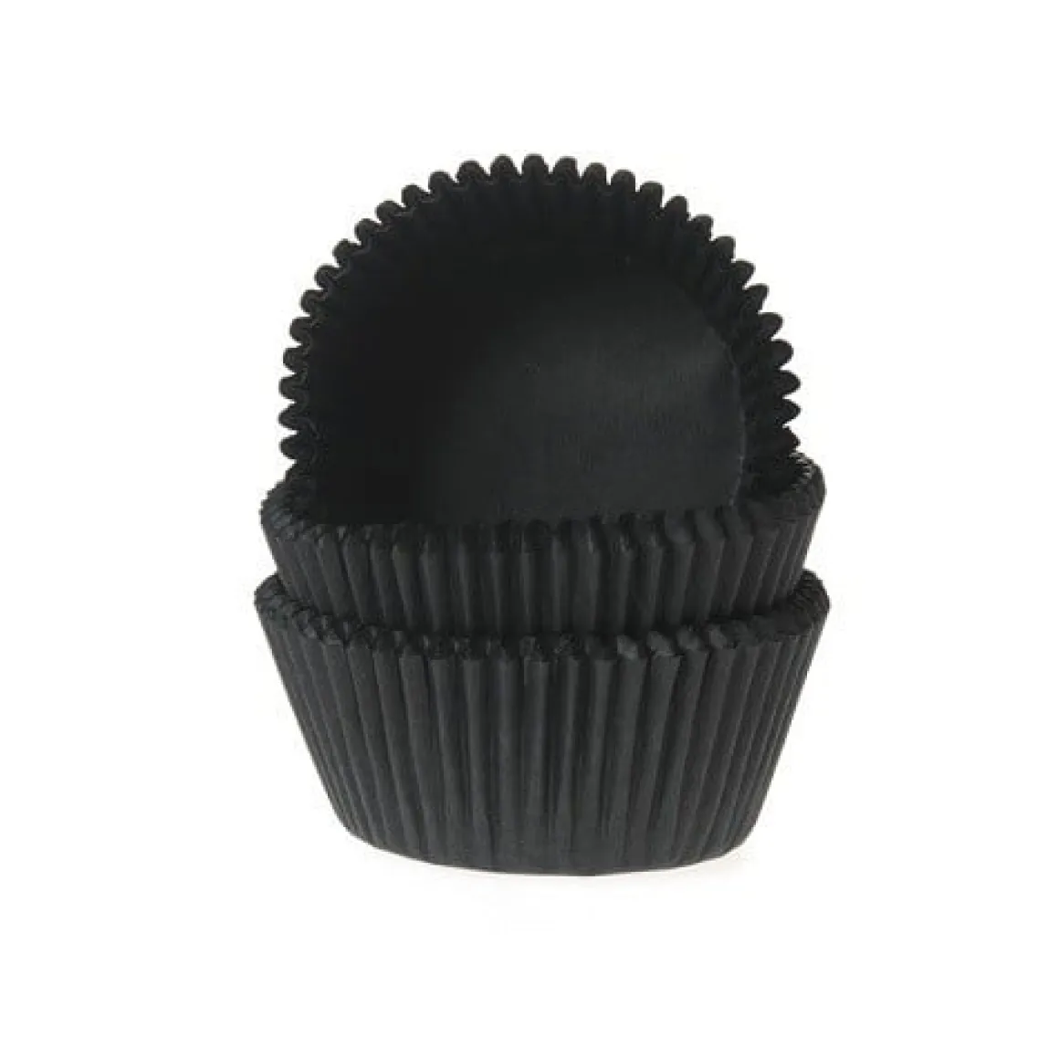 Cupcake Vormpjes HoM Zwart 50x33mm. 50st.