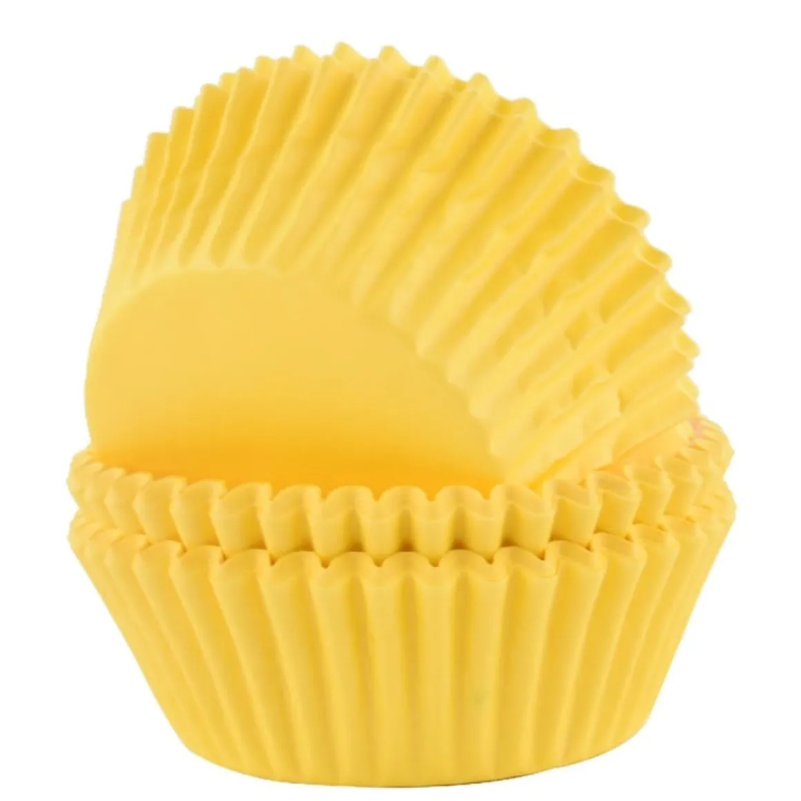 Cupcake Vormpjes PME Geel 60 stuks
